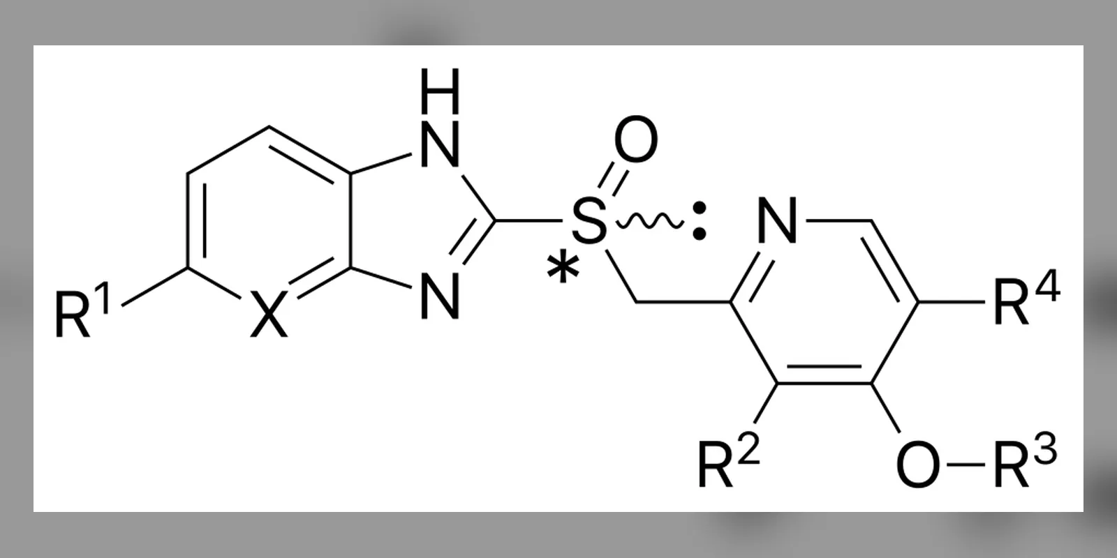 Common structure of proton pump inhibitors .